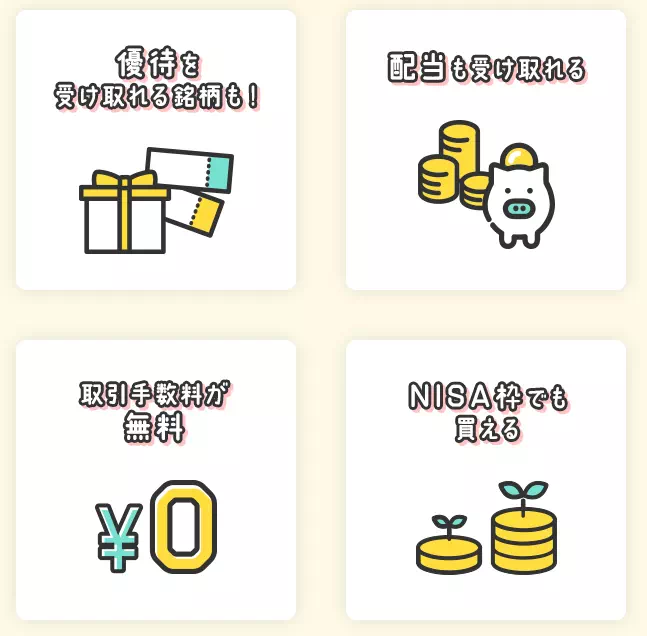 S株投資で受けられるメリット一覧（出典：SBI証券）