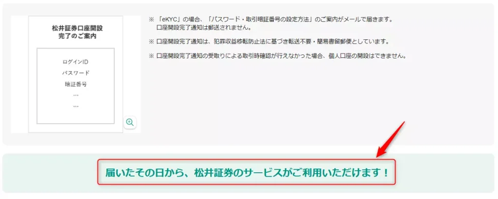 口座開設後の対応事項