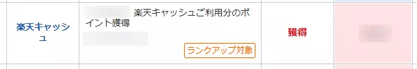 楽天キャッシュで投信積立した際のポイント還元の例