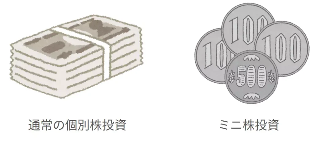 通常の個別株投資とミニ株投資の違い